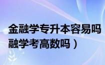 金融学专升本容易吗（请问大家兰大专升本金融学考高数吗）