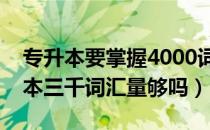 专升本要掌握4000词汇量吗（请问大家专升本三千词汇量够吗）