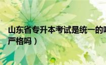 山东省专升本考试是统一的吗（请问大家山东省专升本考试严格吗）