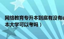 网络教育专升本到底有没有必要考（请问大家网络教育专升本大学可以考吗）