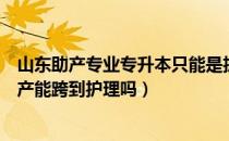 山东助产专业专升本只能是护理吗（请问大家山东专升本助产能跨到护理吗）