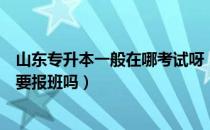 山东专升本一般在哪考试呀（请问大家山东省专升本考试需要报班吗）