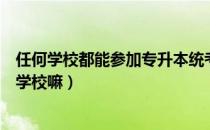 任何学校都能参加专升本统考么（请问大家统考专升本要去学校嘛）