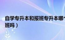 自学专升本和报班专升本哪个好（请问大家专升本必须要报班吗）