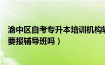 渝中区自考专升本培训机构辅导班（请问大家大学专升本需要报辅导班吗）