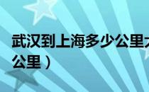 武汉到上海多少公里大货车（武汉到上海多少公里）