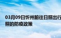 03月09日忻州前往日照出行防疫政策查询-从忻州出发到日照的防疫政策