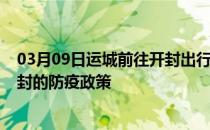 03月09日运城前往开封出行防疫政策查询-从运城出发到开封的防疫政策