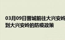 03月09日晋城前往大兴安岭出行防疫政策查询-从晋城出发到大兴安岭的防疫政策