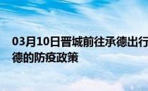 03月10日晋城前往承德出行防疫政策查询-从晋城出发到承德的防疫政策