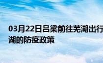 03月22日吕梁前往芜湖出行防疫政策查询-从吕梁出发到芜湖的防疫政策