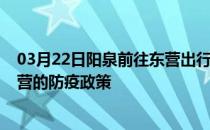 03月22日阳泉前往东营出行防疫政策查询-从阳泉出发到东营的防疫政策