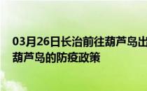 03月26日长治前往葫芦岛出行防疫政策查询-从长治出发到葫芦岛的防疫政策