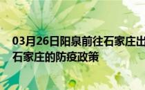 03月26日阳泉前往石家庄出行防疫政策查询-从阳泉出发到石家庄的防疫政策