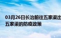 03月26日长治前往五家渠出行防疫政策查询-从长治出发到五家渠的防疫政策