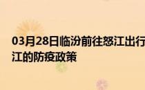 03月28日临汾前往怒江出行防疫政策查询-从临汾出发到怒江的防疫政策