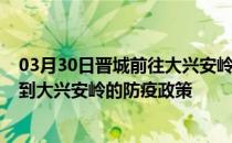 03月30日晋城前往大兴安岭出行防疫政策查询-从晋城出发到大兴安岭的防疫政策