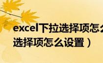 excel下拉选择项怎么设置日历（excel下拉选择项怎么设置）