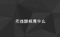 网络信息:什么是无线鼠标？