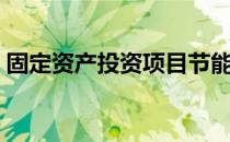 固定资产投资项目节能审查（固定资产投资）