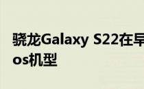 骁龙Galaxy S22在早期基准测试中输给Exynos机型