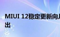 MIUI 12稳定更新向几款小米红米和少设备推出