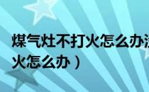 煤气灶不打火怎么办没有电火花（煤气灶不打火怎么办）