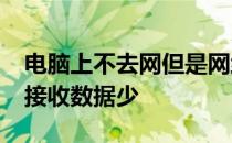 电脑上不去网但是网络连接正常,发送数据多,接收数据少