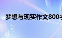 梦想与现实作文800字高中（梦想与现实）