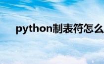 python制表符怎么打（制表符怎么打）