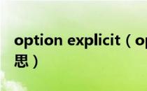 option explicit（option explicit是什么意思）