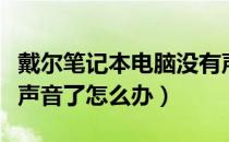 戴尔笔记本电脑没有声音了怎么办（电脑没有声音了怎么办）