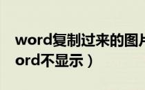 word复制过来的图片不显示（图片复制到word不显示）