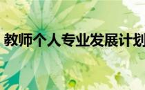 教师个人专业发展计划（教师个人发展计划）