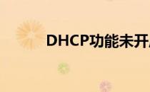 DHCP功能未开启（dhcp功能）