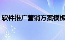 软件推广营销方案模板（软件推广营销方案）