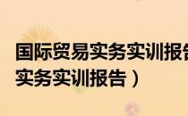 国际贸易实务实训报告分析与总结（国际贸易实务实训报告）