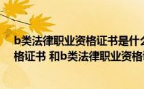 b类法律职业资格证书是什么意思（什么是A类法律职业资格证书 和b类法律职业资格证书有什么区别_）