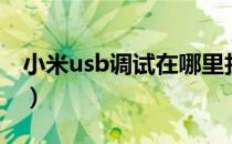 小米usb调试在哪里找（小米usb调试在哪里）