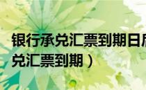 银行承兑汇票到期日后多久可以承兑（银行承兑汇票到期）