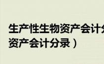 生产性生物资产会计分录怎么写（生产性生物资产会计分录）