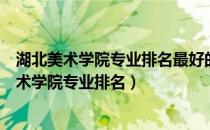 湖北美术学院专业排名最好的专业有哪些（最新关于湖北美术学院专业排名）