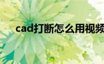 cad打断怎么用视频（cad打断怎么用）