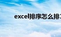 excel排序怎么排123（excle排序）