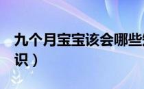 九个月宝宝该会哪些知识（9个月宝宝育儿知识）