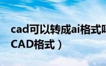 cad可以转成ai格式吗（怎么将ai格式转化成CAD格式）