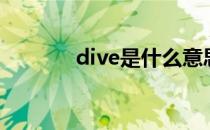 dive是什么意思英语（dive）