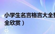 小学生名言格言大全整理（小学生学习格言大全欣赏）