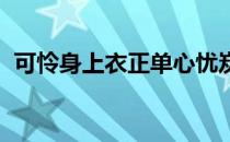 可怜身上衣正单心忧炭贱愿天寒是什么描写