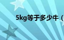 5kg等于多少牛（1kg等于多少牛）